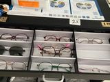 a table with glasses and other items on it