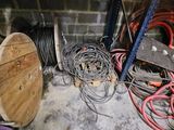 a pile of wires and wires in a room