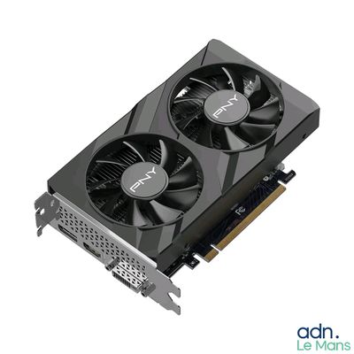 a close up of a video card with two fans on top of it