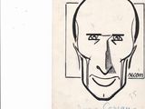 a drawing of a man ' s face on a piece of paper
