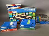 many boxes of nintendo entertainment equipment on a table
