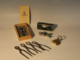 a box with scissors, a pair of scissors, and a pair of scissors