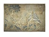 une image représentant une tapisserie sur laquelle figurent un homme et une femme à cheval