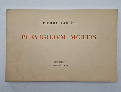the front cover of the book pervigily morts by pierre louy