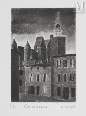 COMBE Camille (1911-2005) Carcassonne