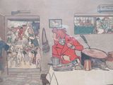 une photo d'un tableau représentant une femme en train de cuisiner dans une cuisine