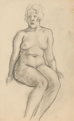 l'image d'un dessin représentant une femme assise sur une chaise