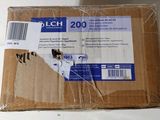 a cardboard box with a sticker on it on a table