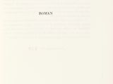 a book with a black and white image of the title of morta credit