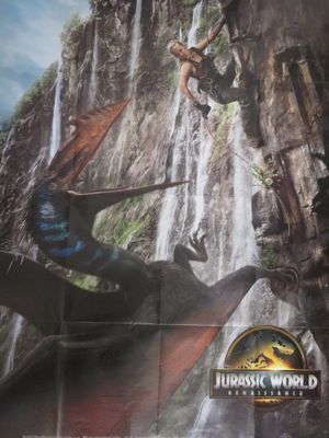 une image d'une affiche du film « Jurassic World »