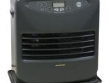 an image of a black air conditioner sitting on top of a white background