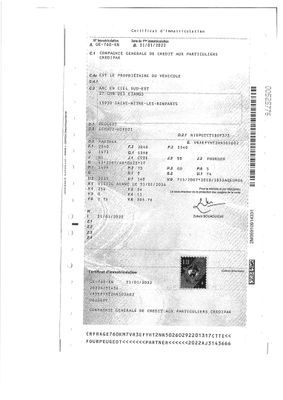 une image représentant une photo en noir et blanc d'un document sur lequel figure un cachet