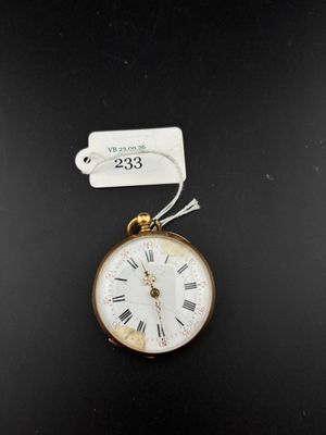 an image of a gold clock with roman numerals on the face