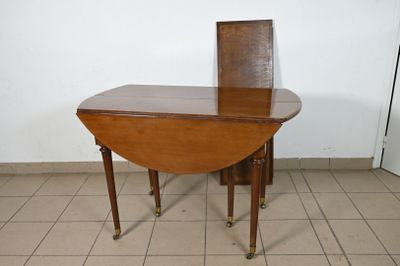 Table de salle à manger en bois naturel, plateau circulaire …