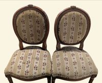 Paire de chaises à dossier médaillon en chêne mouluré et scu… (photo 2)