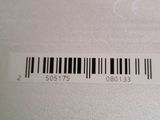 a bar code on the back of a laptop computer