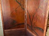 pair of antique chinese folding screen screens with floral designs