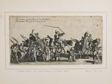 a drawing of a group of men riding on horses