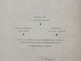 an old book with a black and white image on it