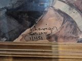 a picture of a painting of a woman with a ring on it
