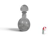 une image représentant une bouteille en verre sur fond blanc
