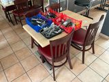 a table with a bunch of items on top of it