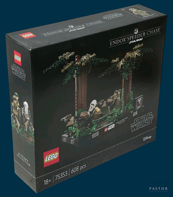 a box with a lego star wars set inside of it