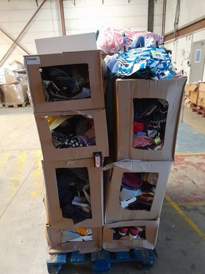 boxes stacked on top of each other in a warehouse