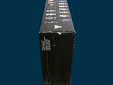 a black box that has a bunch of pictures on it