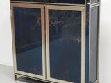 an image of a cabinet with two doors and a glass door