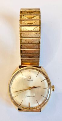 OMEGA SEAMASTER MONTRE D'HOMME en or rose 750 millièmes, boi…