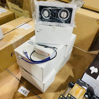 a stack of boxes that have some kind of electronic device in them