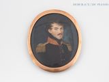 portrait of a man in a military uniform in a gold frame