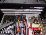 many tools in the drawer of a tool box