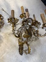 Paire d'appliques à quatre bras de lumière feuillagés et pam… (photo 3)