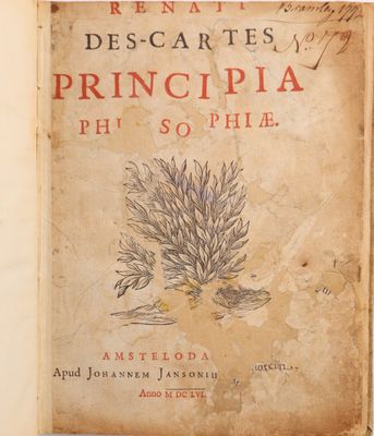 DESCARTES (René). Principa philosophis. Amsterdam, Janson, 1… - Photo 1