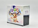 the box for the pokemon trading card game has a picture of a pikachu on it