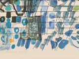 a drawing of a man and a woman walking in the rain