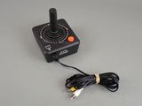 a close up of a video game controller with a cord