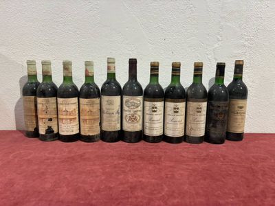 a group of bottles of wine sitting on top of a table