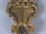 an image of a gold cross on a white background