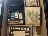 a box with a lot of items inside of it