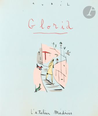 the cover of a book with a drawing of a man walking down a street