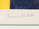 an image of a close up of a piece of art with writing on it