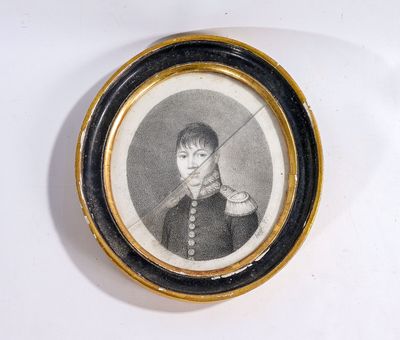 Portrait d'un jeune homme Epoque Empire, Signé en bas à droi…
