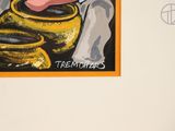 a picture of a painting on the wall of a kitchen