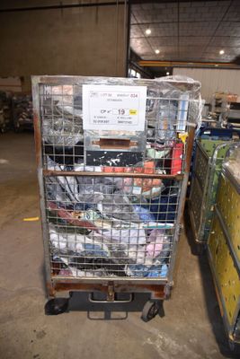 a cart that has many items in it