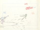 dessin représentant une personne sur une planche de surf au milieu d'une vague