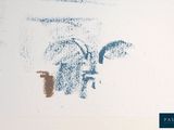 a picture of a picture of a squirrel drawn on a wall