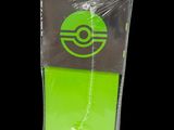 a plastic bag with a green and black logo on it